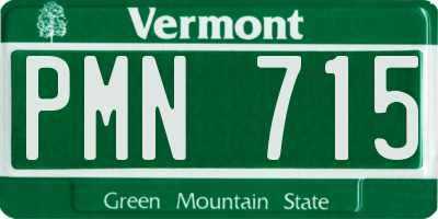 VT license plate PMN715
