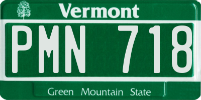 VT license plate PMN718