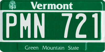 VT license plate PMN721