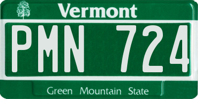VT license plate PMN724