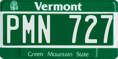VT license plate PMN727