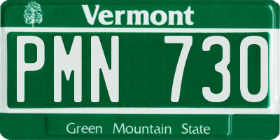 VT license plate PMN730