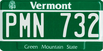 VT license plate PMN732