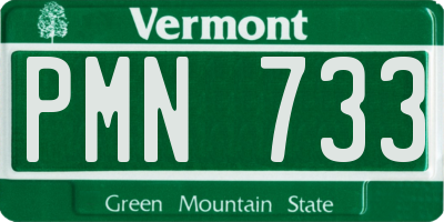 VT license plate PMN733
