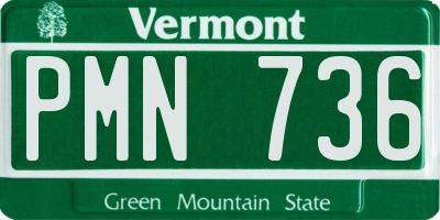 VT license plate PMN736