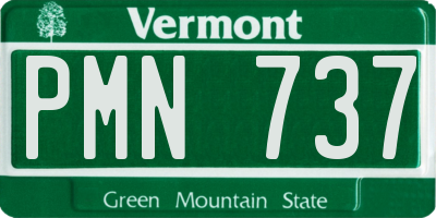 VT license plate PMN737