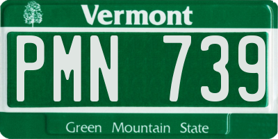 VT license plate PMN739