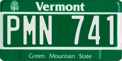 VT license plate PMN741