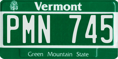 VT license plate PMN745
