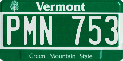 VT license plate PMN753