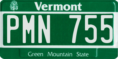 VT license plate PMN755