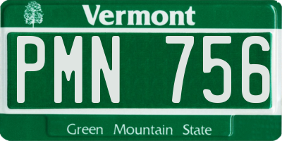 VT license plate PMN756