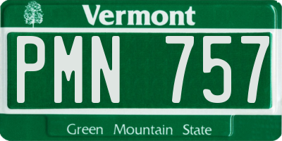 VT license plate PMN757