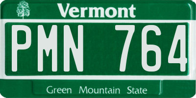 VT license plate PMN764