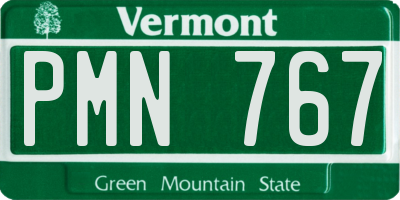 VT license plate PMN767