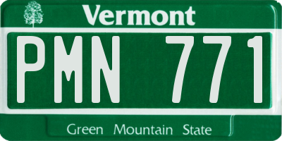 VT license plate PMN771