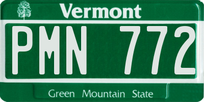 VT license plate PMN772