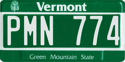 VT license plate PMN774