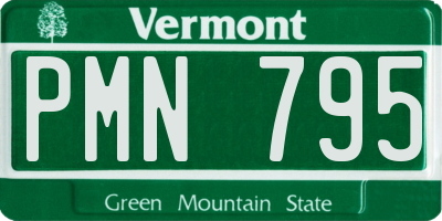 VT license plate PMN795