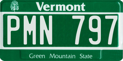 VT license plate PMN797