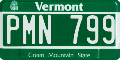 VT license plate PMN799
