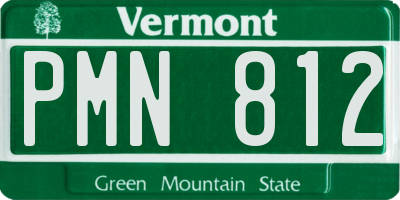VT license plate PMN812