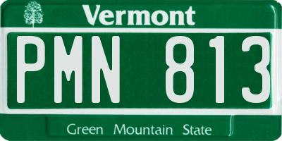 VT license plate PMN813