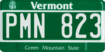 VT license plate PMN823