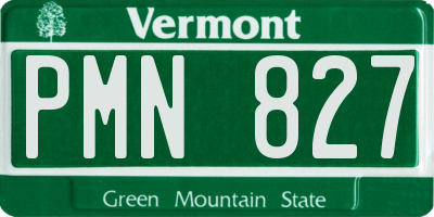 VT license plate PMN827
