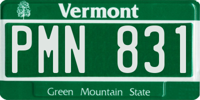 VT license plate PMN831