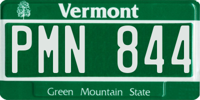 VT license plate PMN844