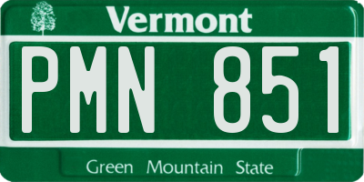 VT license plate PMN851