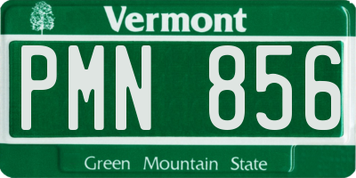 VT license plate PMN856