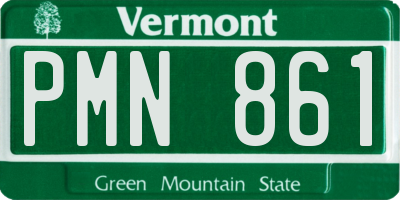 VT license plate PMN861