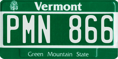 VT license plate PMN866