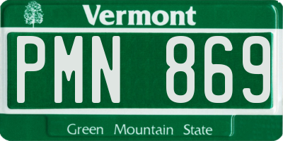 VT license plate PMN869