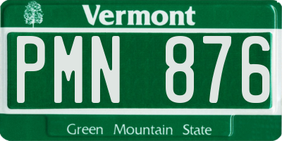 VT license plate PMN876
