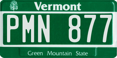 VT license plate PMN877
