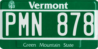 VT license plate PMN878