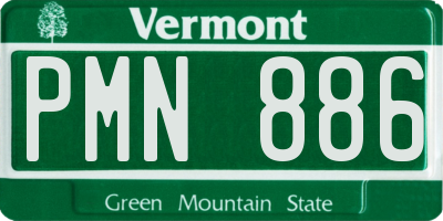 VT license plate PMN886