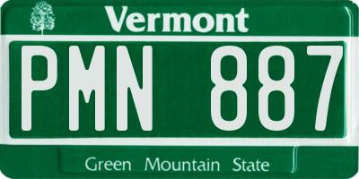 VT license plate PMN887