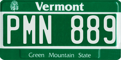 VT license plate PMN889