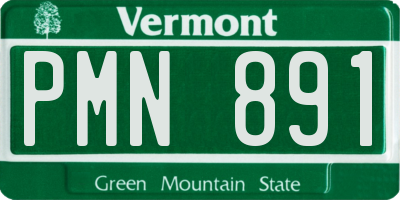 VT license plate PMN891