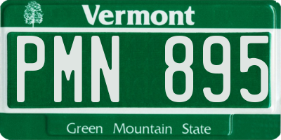 VT license plate PMN895
