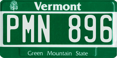 VT license plate PMN896