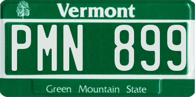 VT license plate PMN899