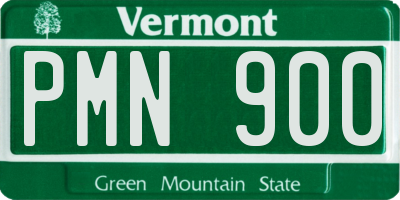 VT license plate PMN900