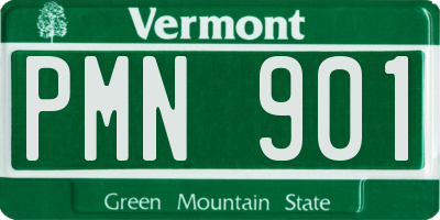 VT license plate PMN901