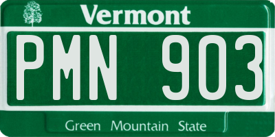 VT license plate PMN903