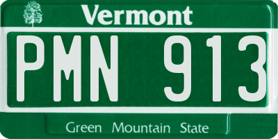 VT license plate PMN913